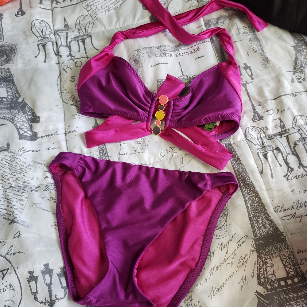 Becca Purple 2 piece bikini